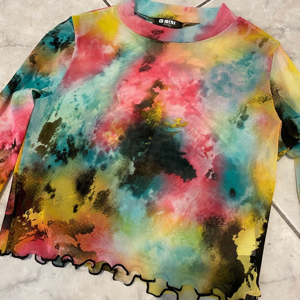 Cropped Mesh Top - Picture 4 of 4